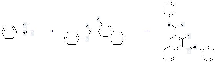 Naphthol AS can be used to produce 3-hydroxy-4-phenylazo-[2]naphthoic acid anilide at the temperature of 10 °C